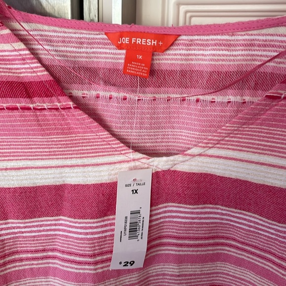 Cotton peplum top, size lX, NWT - Picture 3 of 3